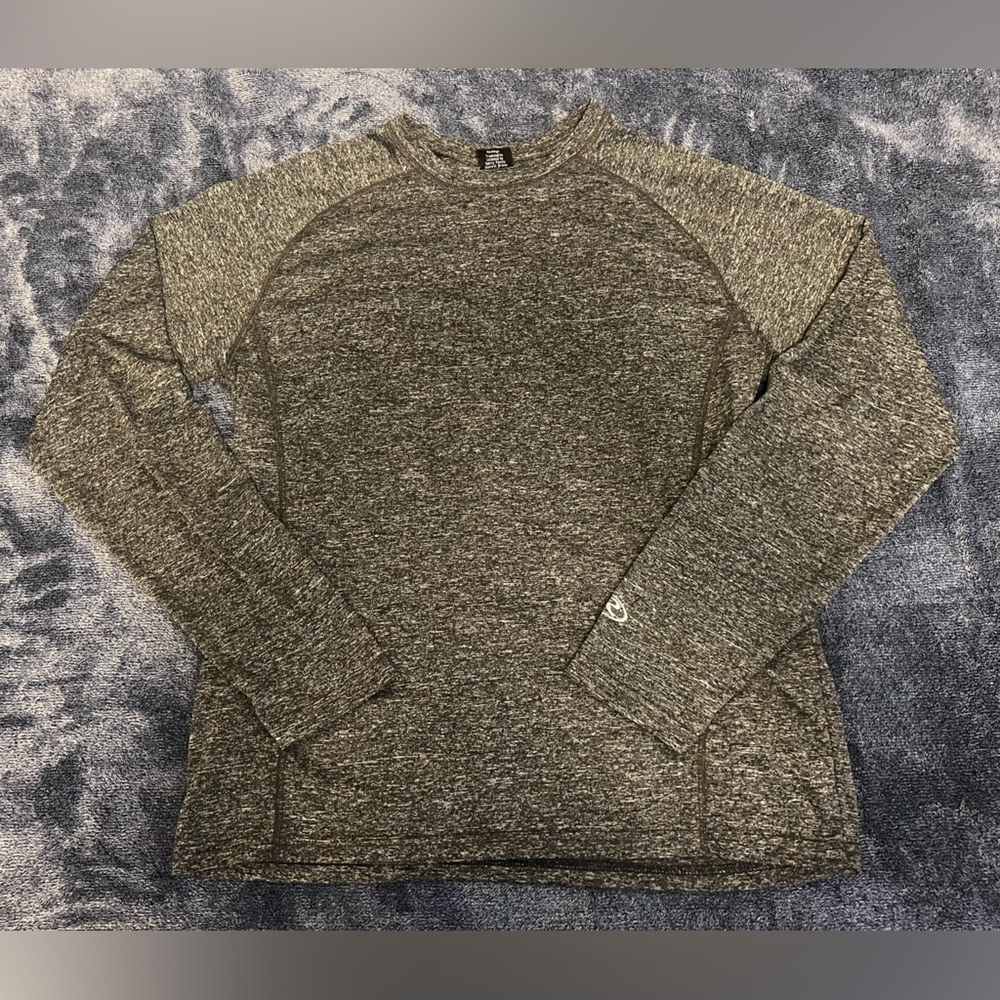 Grayish Mixed Athletic Long Sleeve Top